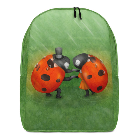 Backpack "Two lovers in the rain don't need an umbrella" (Ladybugs)