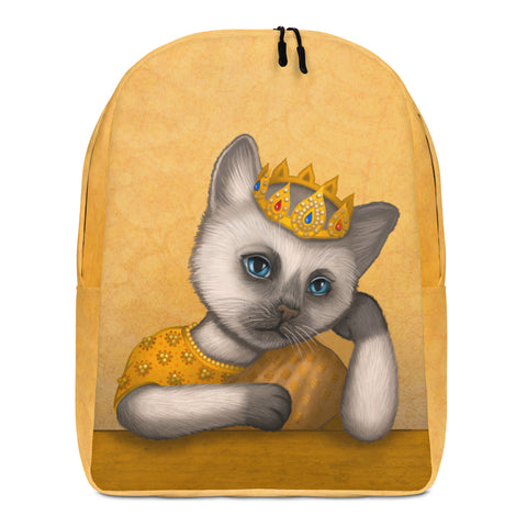 Backpack "Lift your head, princess, if not, the crown falls" (Siamese cat)