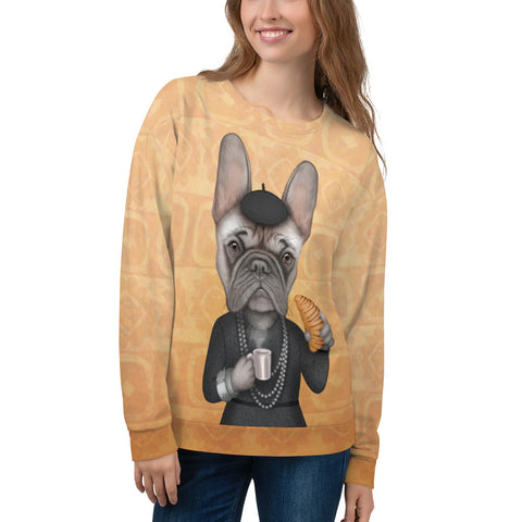 Unisex sweatshirt "A girl should be two things: classy and fabulous" (French bulldog)