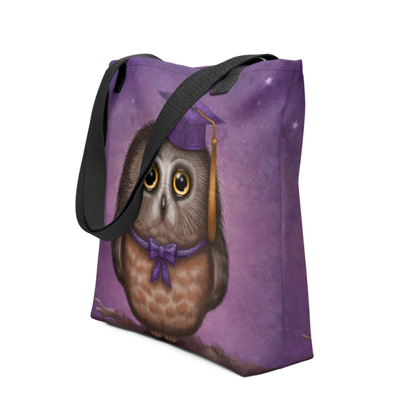 Tote bag "Wonder is beginning of wisdom" (Owl)