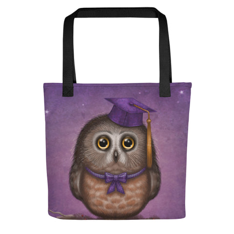 Tote bag "Wonder is beginning of wisdom" (Owl)