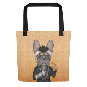 Tote bag "A girl should be two things: classy and fabulous" (French bulldog)