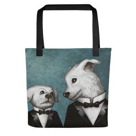 Tote bag "The apple never falls far from the tree" (Dogs)