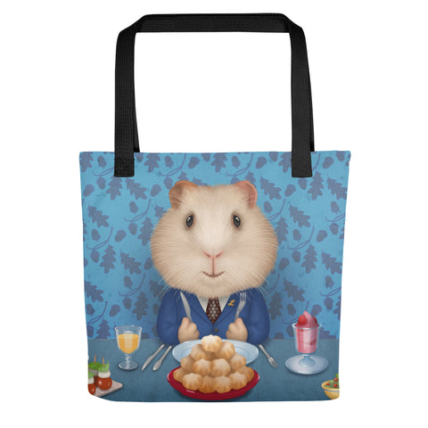 Tote bag "Life is a party table, so don't starve" (Guinea pig)