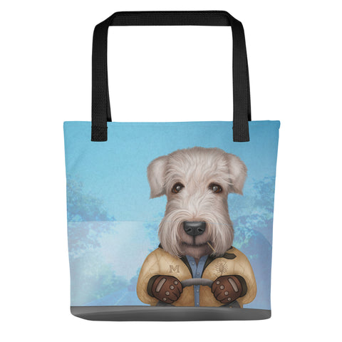 Tote bag "Life is a journey, enjoy the ride" (Irish soft-coated Wheaten Terrier)