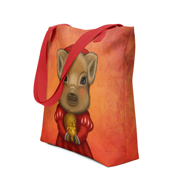 Tote bag "A small gift is better than a great promise" (Wild boar)