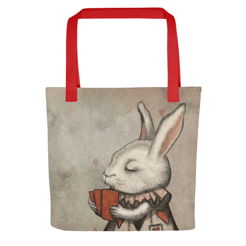 Tote bag "Unlucky at cards, lucky in love" (Hare)