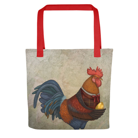 Tote bag "If you were born lucky, even your rooster will lay eggs" (Rooster)