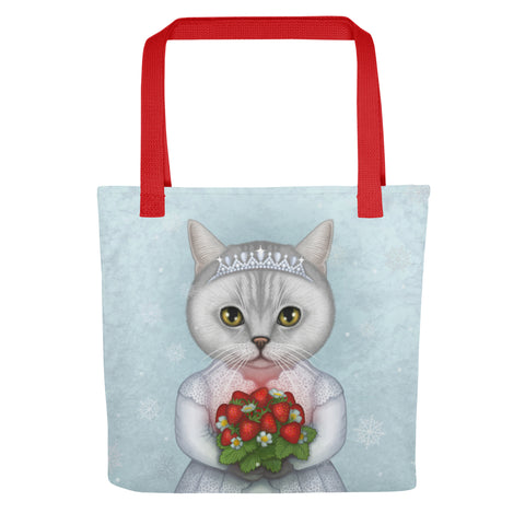 Tote bag "Don't marry a girl who wants strawberries in January" (British Shorthair)
