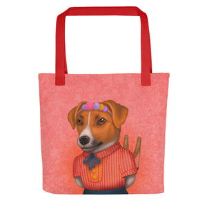 Tote bag "If you obay all the rules, you`ll miss all the fun" (Jack Russell Terrier)