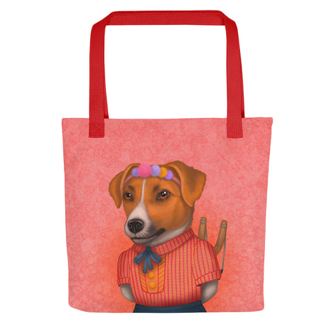 Tote bag "If you obay all the rules, you`ll miss all the fun" (Jack Russell Terrier)