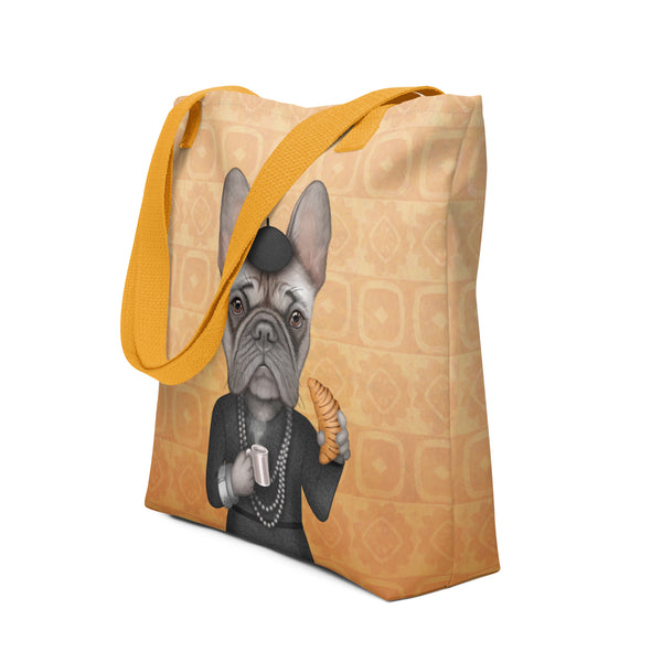 Tote bag "A girl should be two things: classy and fabulous" (French bulldog)