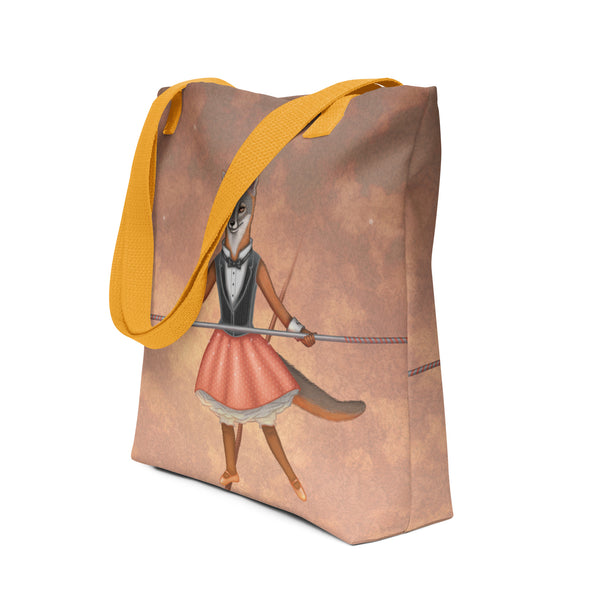Tote bag "A sense of humor is the pole to balance our steps on the tightrope of life" (Island fox)