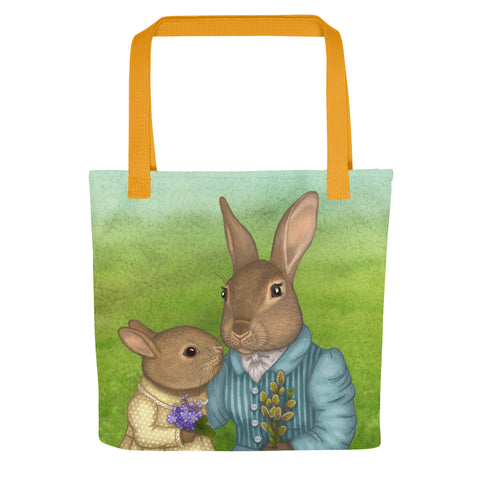 Tote bag "It is never winter in the land of hope" (Hares)