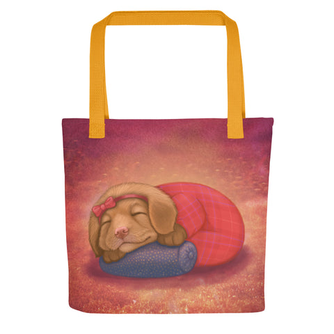 Tote bag "Let her sleep for when she wakes she will move mountains" (Nova Scotia Duck Tolling Retriever)