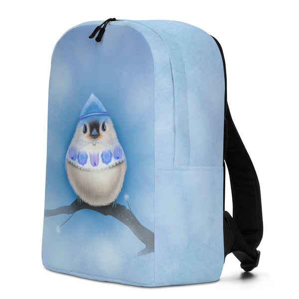 Backpack "I want to be your favorite hello and your hardest goodbye" (Tufted titmouse)