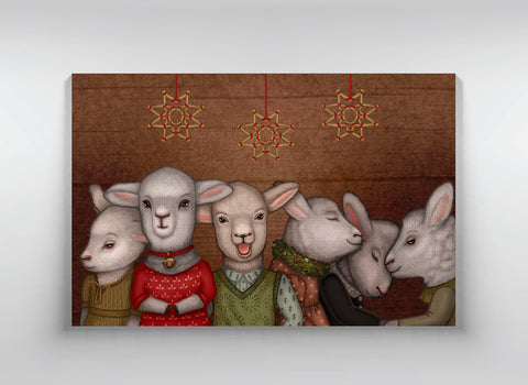 Canvas "Many good people can find room in a small space" (Sheep)