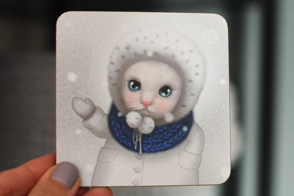 Coaster "Everything looks cute when it's small" (Cat)