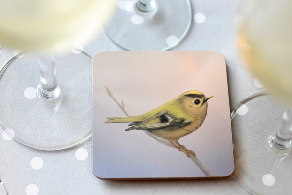 Coaster "A small tear relieves a great sorrow" (Goldcrest)