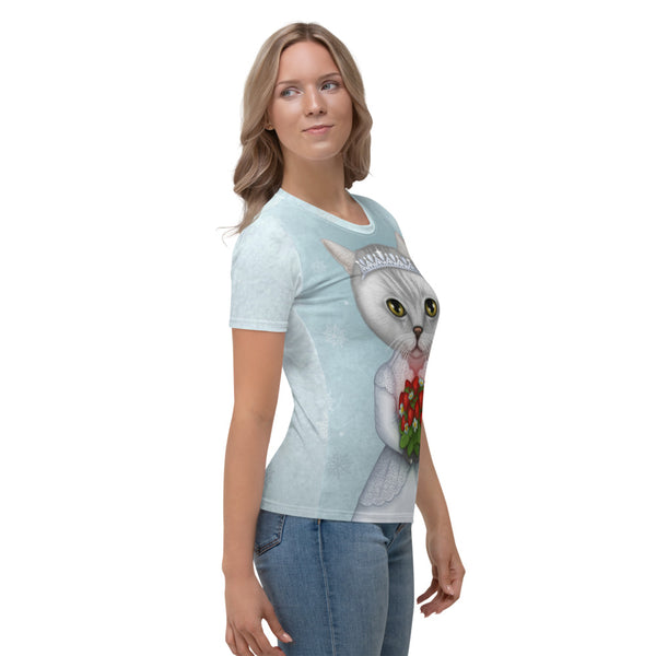 Women's T-shirt "Don't marry a girl who wants strawberries in January" (British Shorthair)