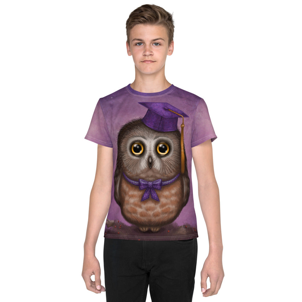 Unisex youth T-shirt "Wonder is beginning of wisdom" (Owl)