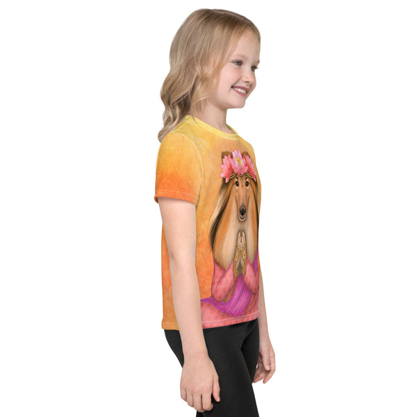 Unisex kids T-shirt "What we think, we become" (Rough Collie)