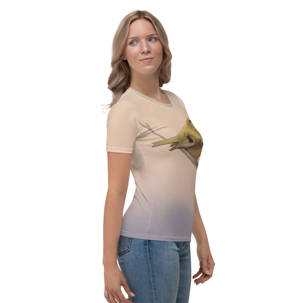 Women's T-shirt "A small tear relieves a great sorrow" (Goldcrest)