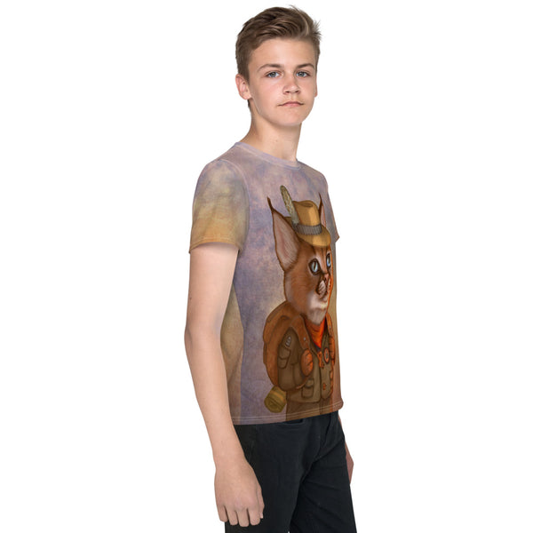 Unisex youth T-shirt "The wise traveler leaves his heart at home" (Caracal)