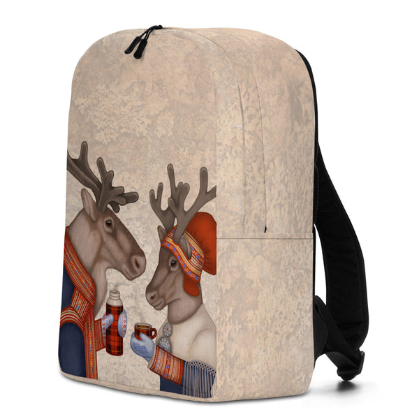 Backpack "Coffee and love taste best when hot" (Reindeers)