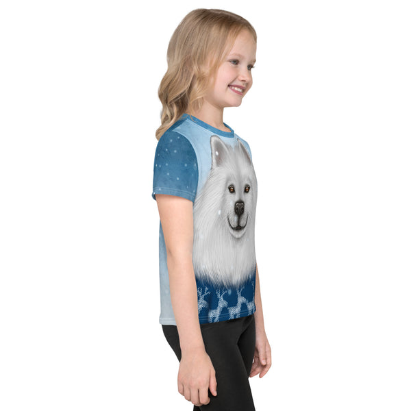 Unisex kids T-shirt "No snowflake ever falls in the wrong place" (Samoyed)