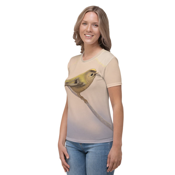 Women's T-shirt "A small tear relieves a great sorrow" (Goldcrest)