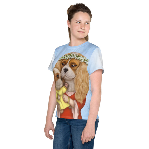 Unisex youth T-shirt "Time brings everything to those who can wait for it" ( Cavalier King Charles Spaniels)