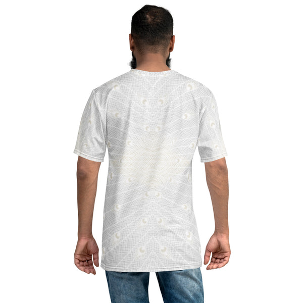 Men's T-shirt "Every bird is proud of its feathers" (White Peacock)
