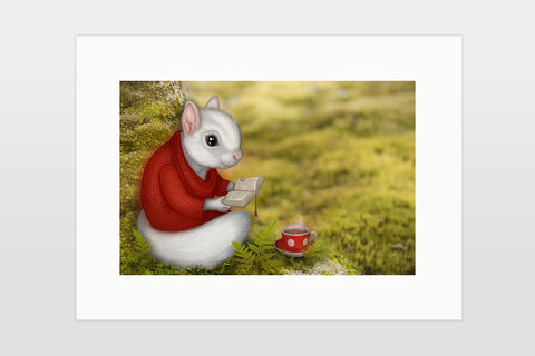 Print "Think before you speak, read before you think" (White squirrel)