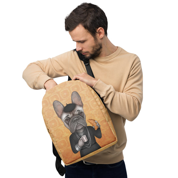 Backpack "A girl should be two things: classy and fabulous" (French bulldog)
