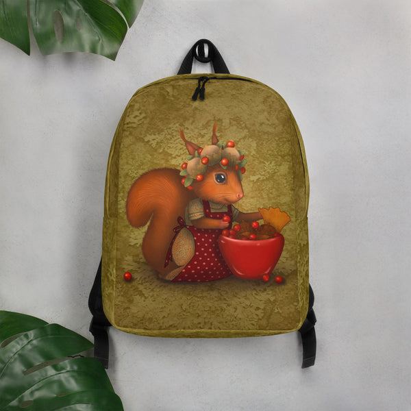 Backpack "The blossoms in the spring are the fruits in autumn" (Squirrel)
