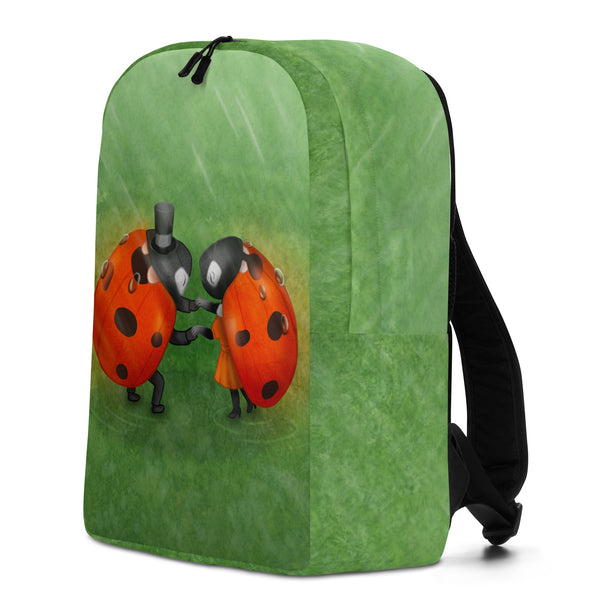 Backpack "Two lovers in the rain don't need an umbrella" (Ladybugs)