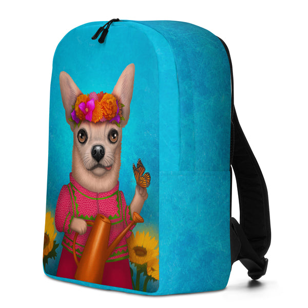 Backpack "Friends are flowers in the garden of life" (Chihuahua)
