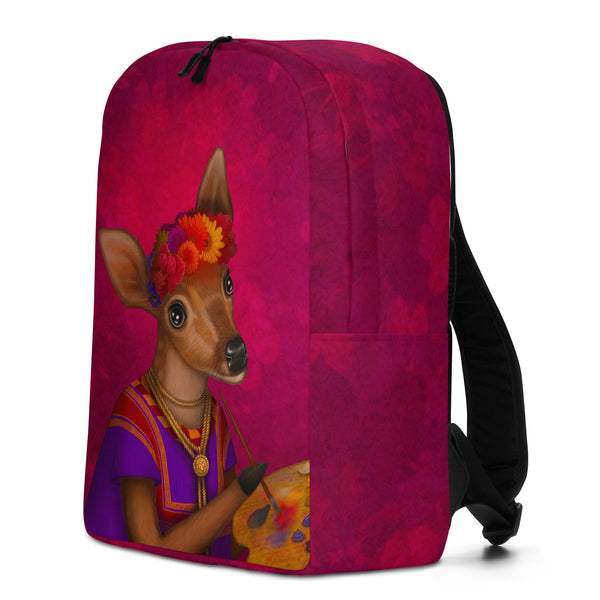 Backpack "I paint flowers so they will not die" (Deer)