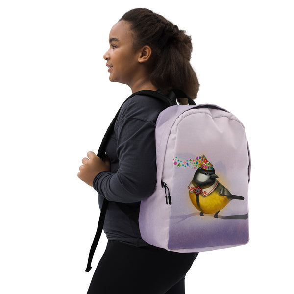 Backpack "Be a rainbow in someone's cloud" (Great Tit)