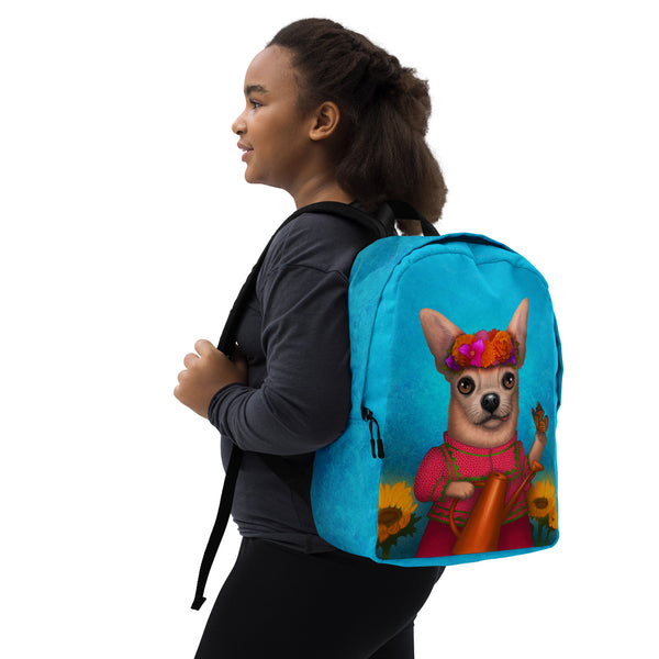 Backpack "Friends are flowers in the garden of life" (Chihuahua)