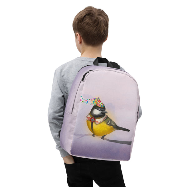 Backpack "Be a rainbow in someone's cloud" (Great Tit)
