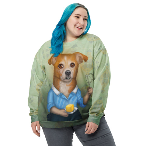 Unisex sweatshirt "With enough butter anything is good" (Dog)