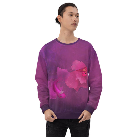 Unisex sweatshirt "Unspoken words are the flowers of silence" (Betta fish)