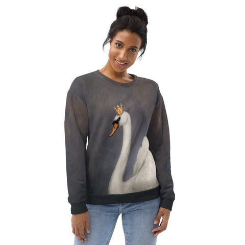 Unisex sweatshirt "Even if you enter the dirty water, stay neat like a white swan" (Swan)
