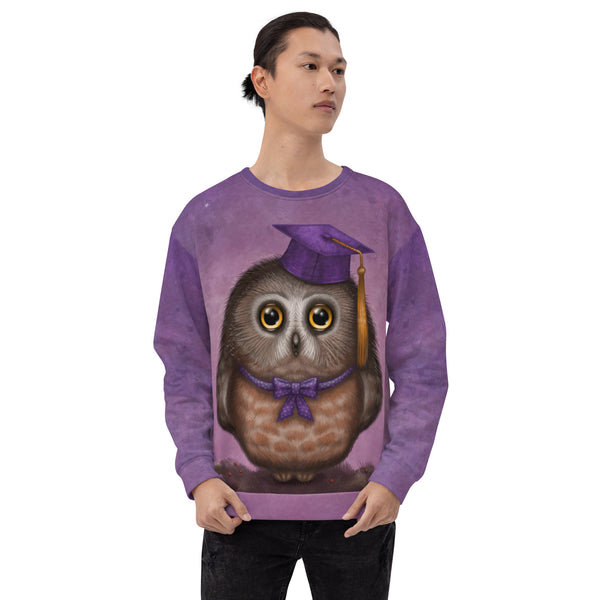 Unisex sweatshirt "Wonder is beginning of wisdom" (Owl)