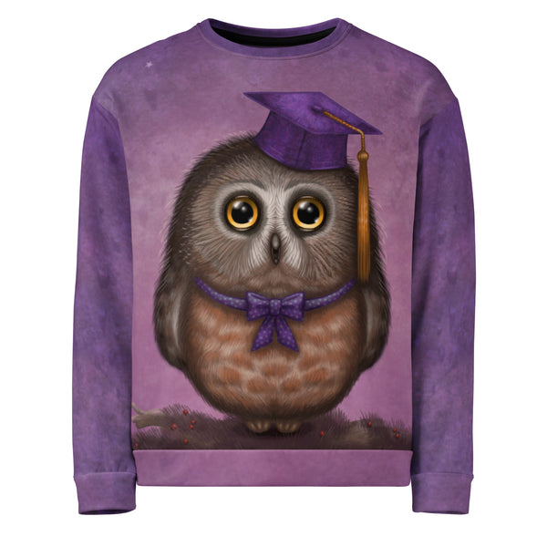 Unisex sweatshirt "Wonder is beginning of wisdom" (Owl)