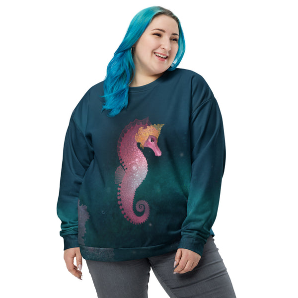 Unisex sweatshirt "Do not feel lonely, the entire universe is inside you" (Seahorse)