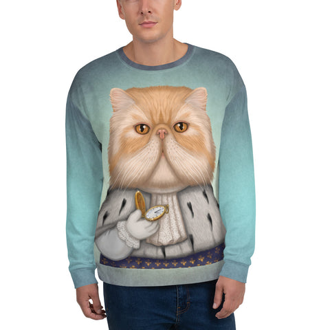 Unisex sweatshirt "Punctuality is the politeness of kings" (Persian cat)