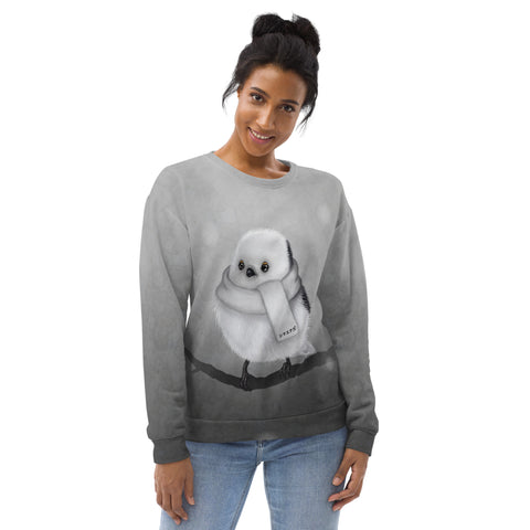 Unisex sweatshirt "Be as hard as the world requires to be, and as soft as the world allows to be" (Long-tailed tit)